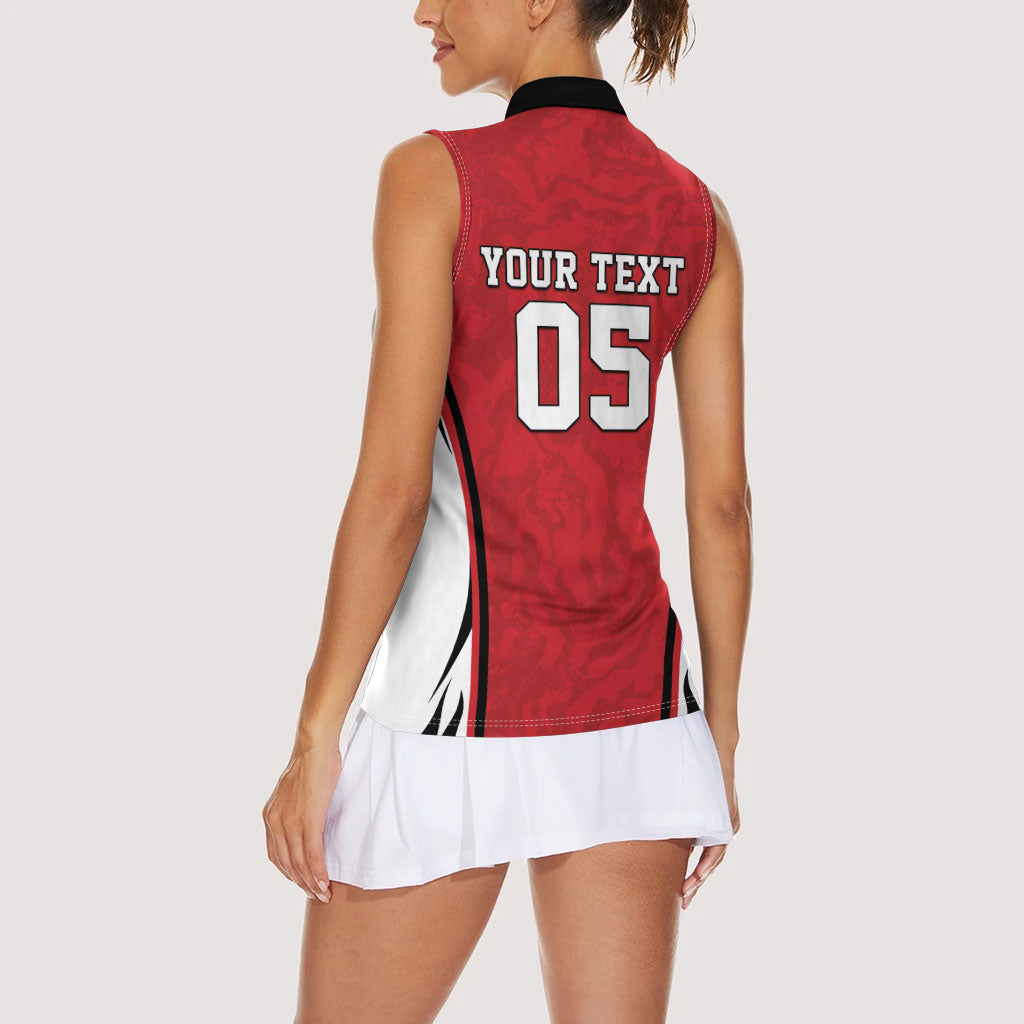 Custom South Korea Football 2026 Women Sleeveless Polo Shirt Taegeuk Warriors Spirit Sporty Style