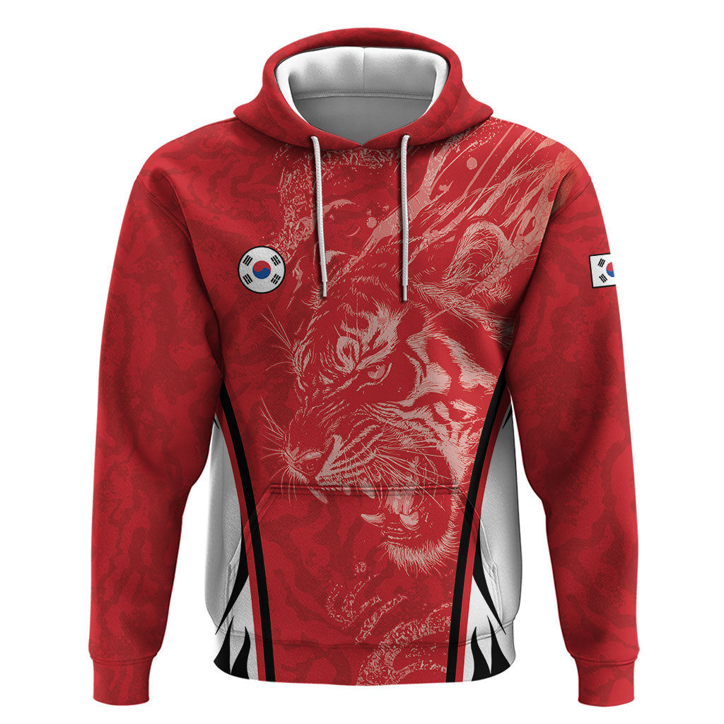 Custom South Korea Football 2026 Zip Hoodie Taegeuk Warriors Spirit Sporty Style