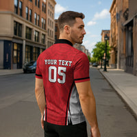 Custom South Korea Football 2026 Zipper Polo Shirt Taegeuk Warriors Spirit Sporty Style