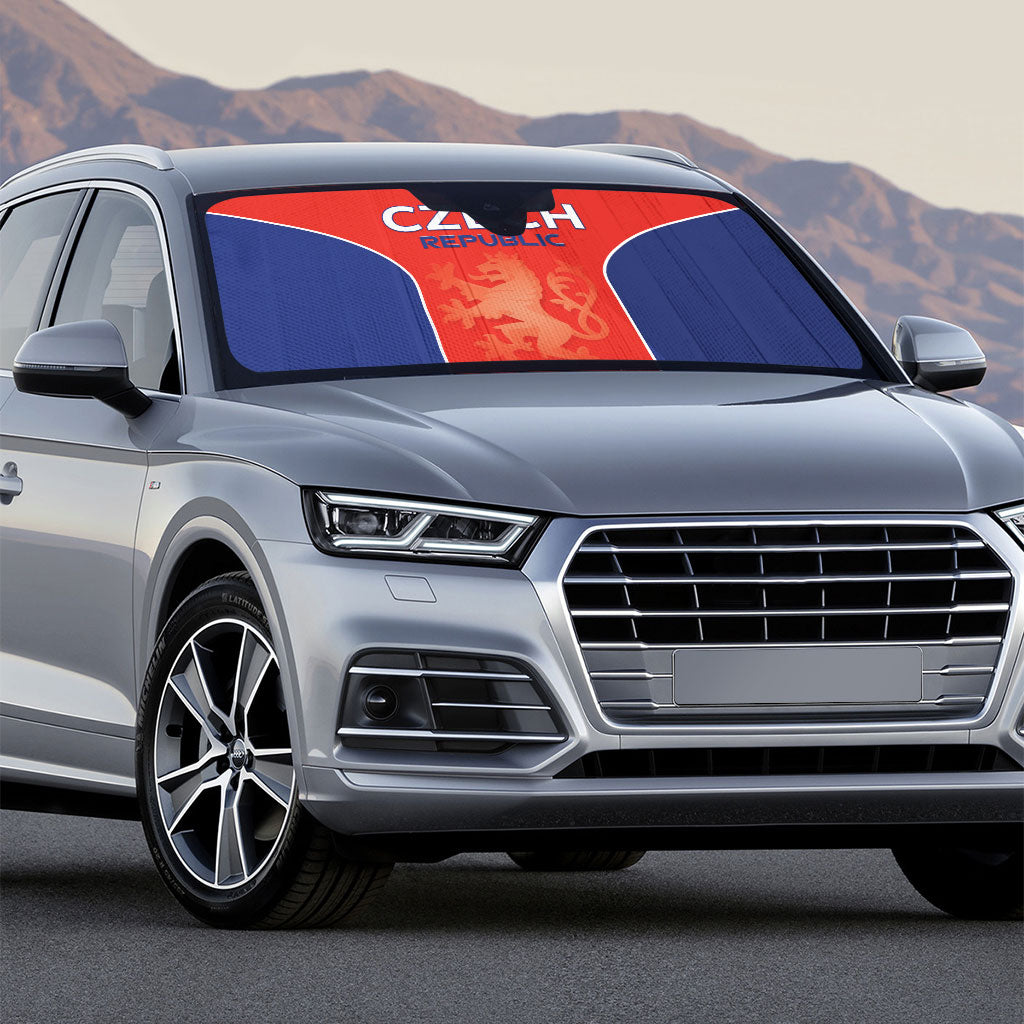 Czechia Football 2026 Auto Sun Shade National Lion Unique Style