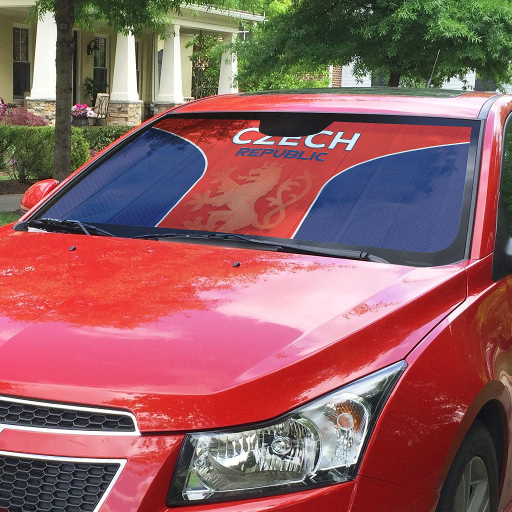 Czechia Football 2026 Auto Sun Shade National Lion Unique Style