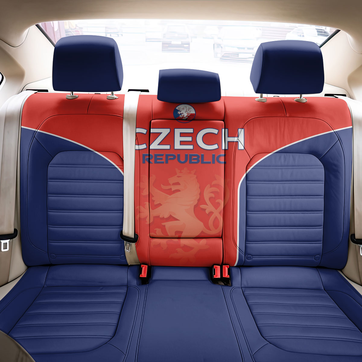 Czechia Football 2026 Back Car Seat Cover National Lion Unique Style