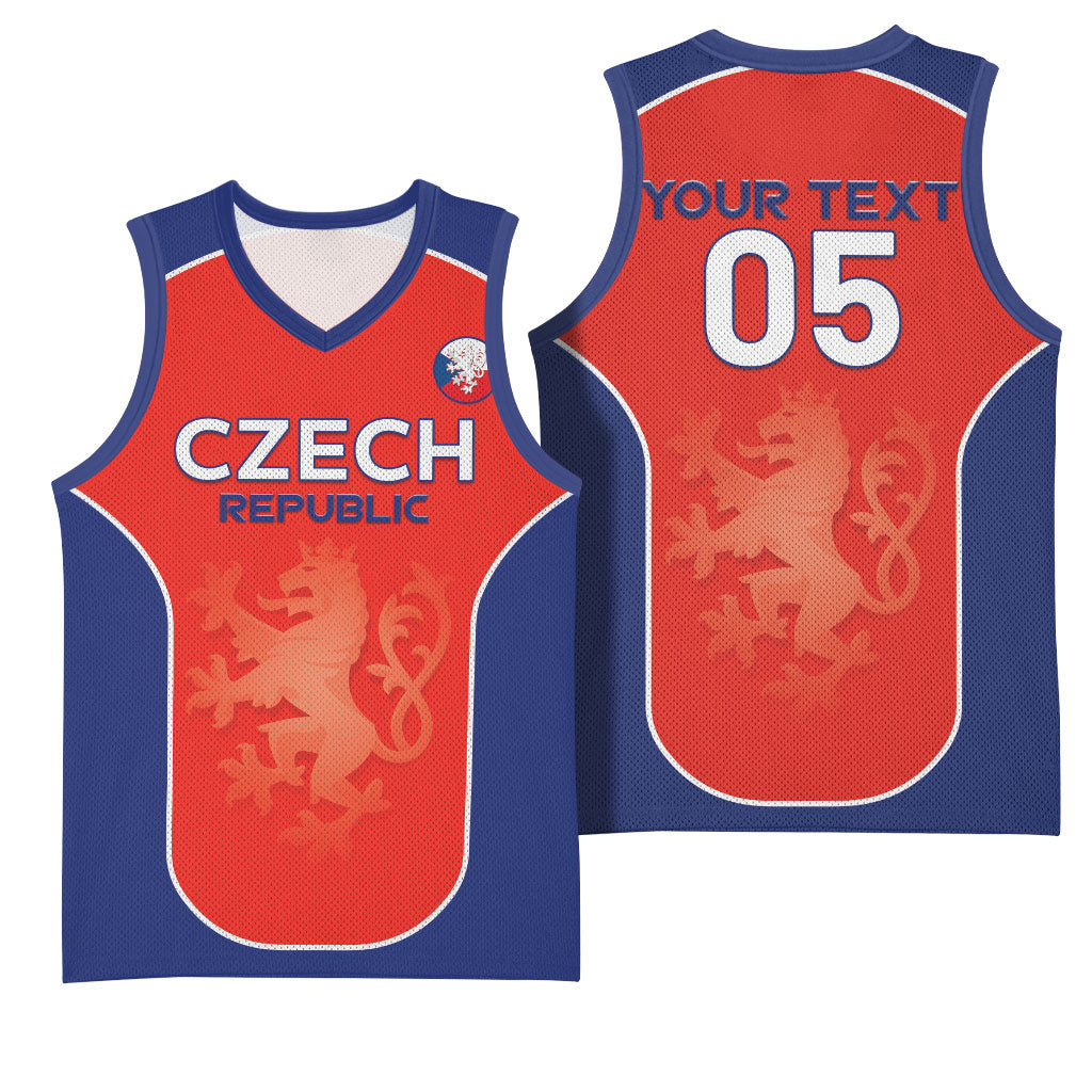 Custom Czechia Football 2026 Basketball Jersey National Lion Unique Style