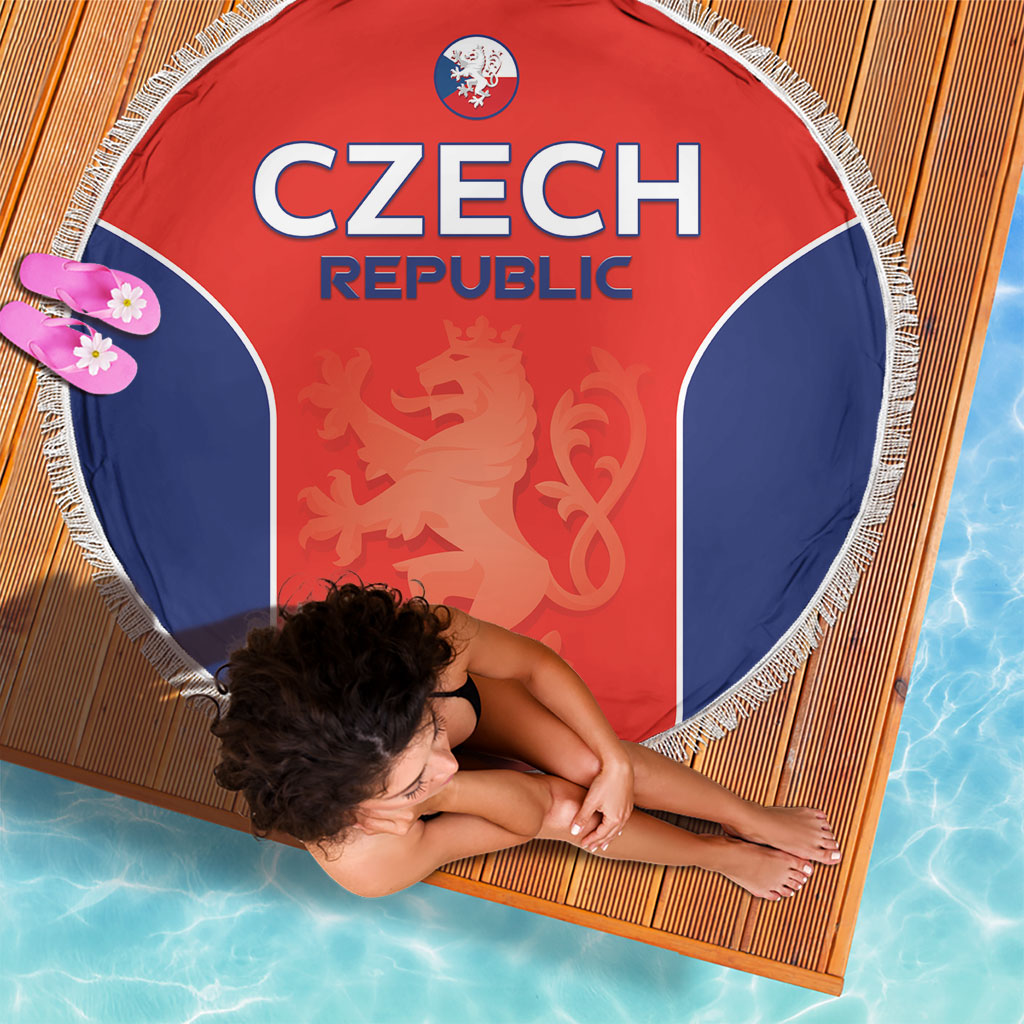 Czechia Football 2026 Beach Blanket National Lion Unique Style