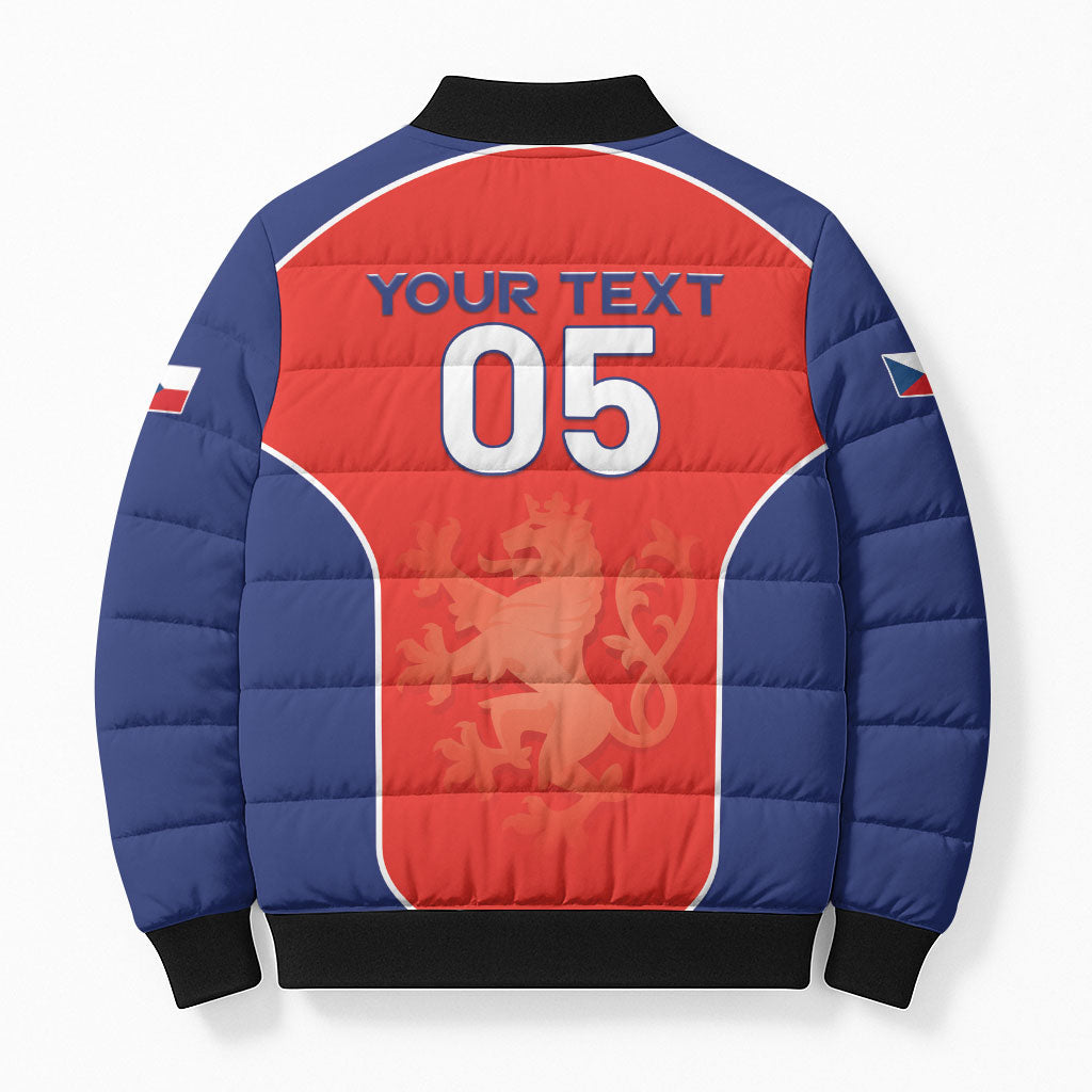 Custom Czechia Football 2026 Bomber Puffer Jacket National Lion Unique Style