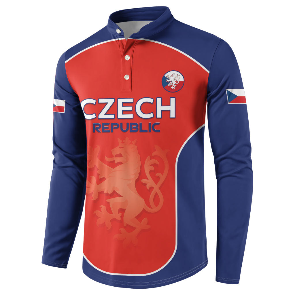 Custom Czechia Football 2026 Button Sweatshirt National Lion Unique Style