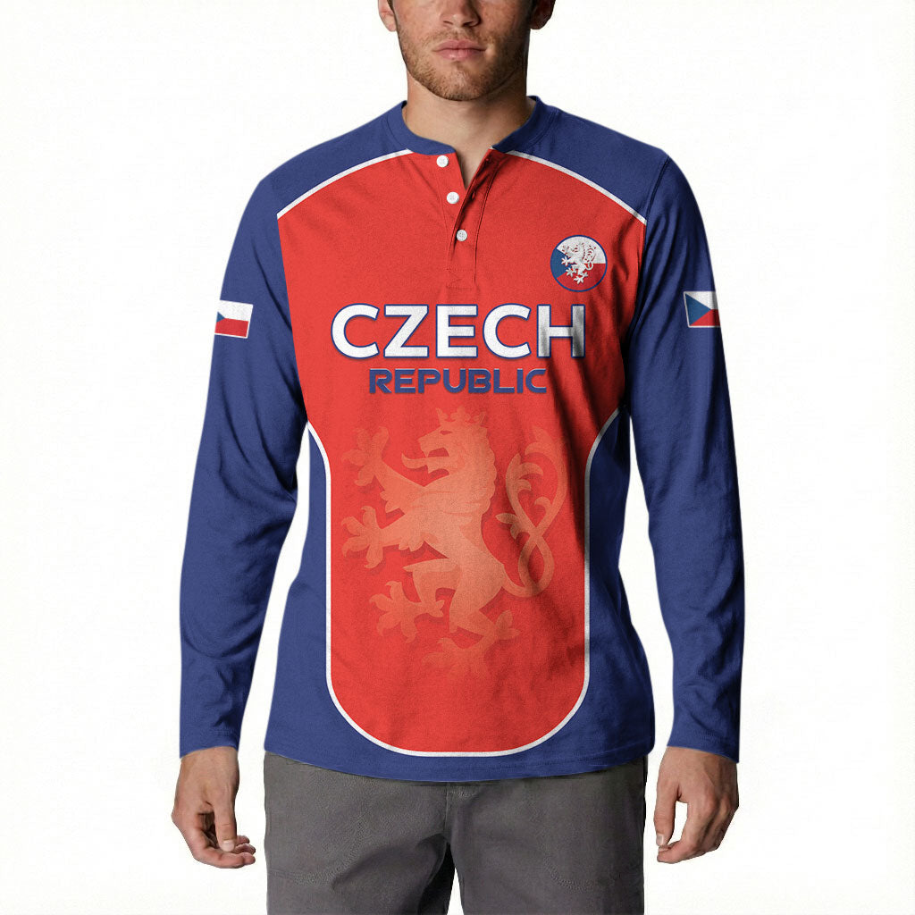 Custom Czechia Football 2026 Button Sweatshirt National Lion Unique Style