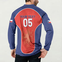 Custom Czechia Football 2026 Button Sweatshirt National Lion Unique Style