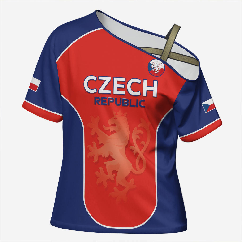 Custom Czechia Football 2026 Cross Shoulder Shirt National Lion Unique Style