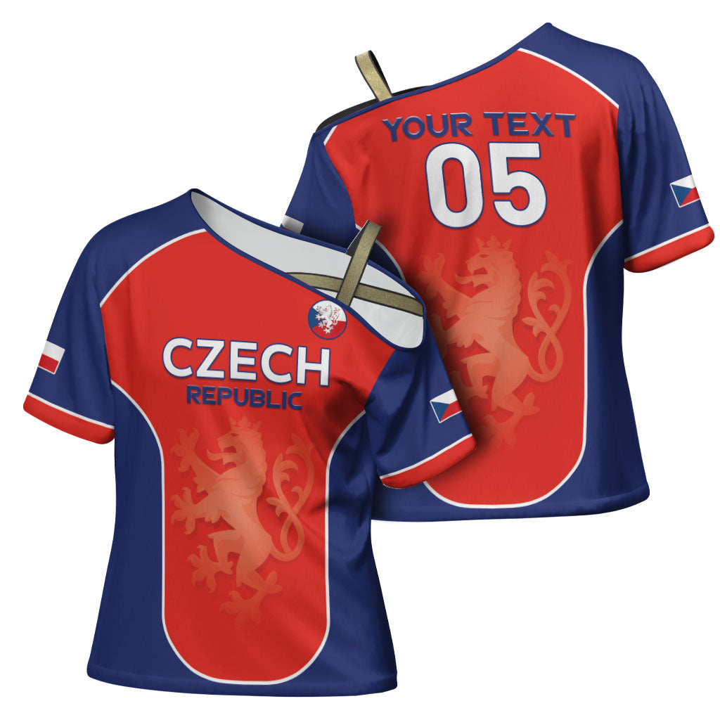 Custom Czechia Football 2026 Cross Shoulder Shirt National Lion Unique Style