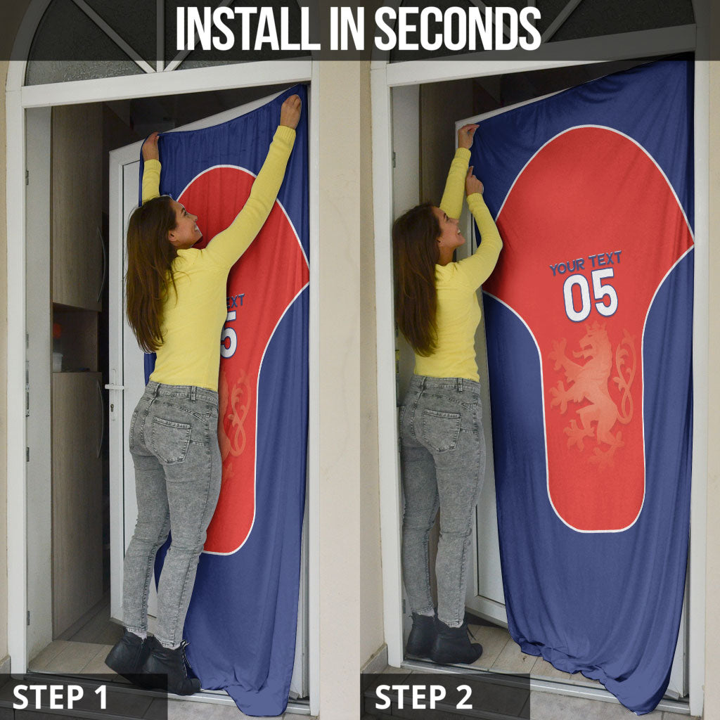 Custom Czechia Football 2026 Door Cover National Lion Unique Style
