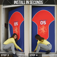 Custom Czechia Football 2026 Door Cover National Lion Unique Style