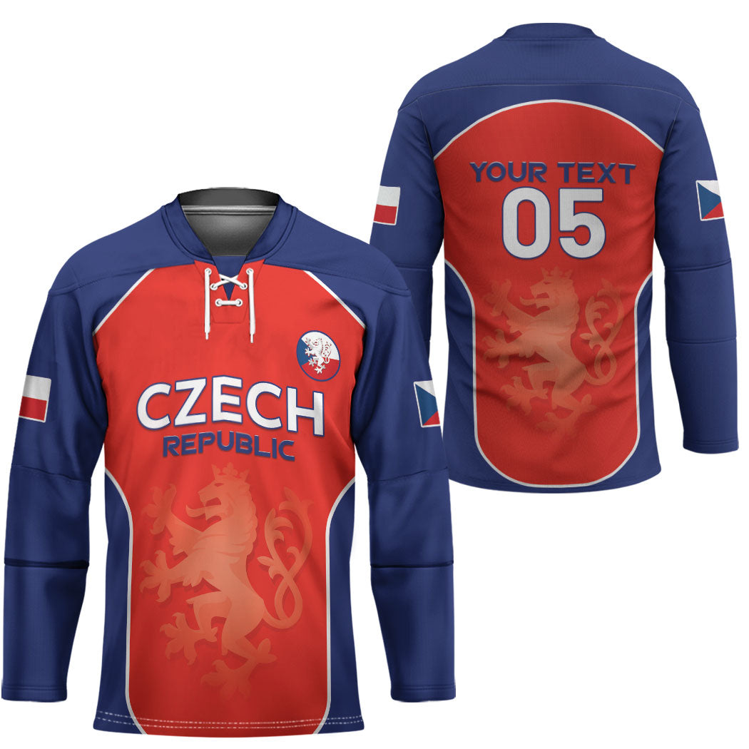 Custom Czechia Football 2026 Hockey Jersey National Lion Unique Style