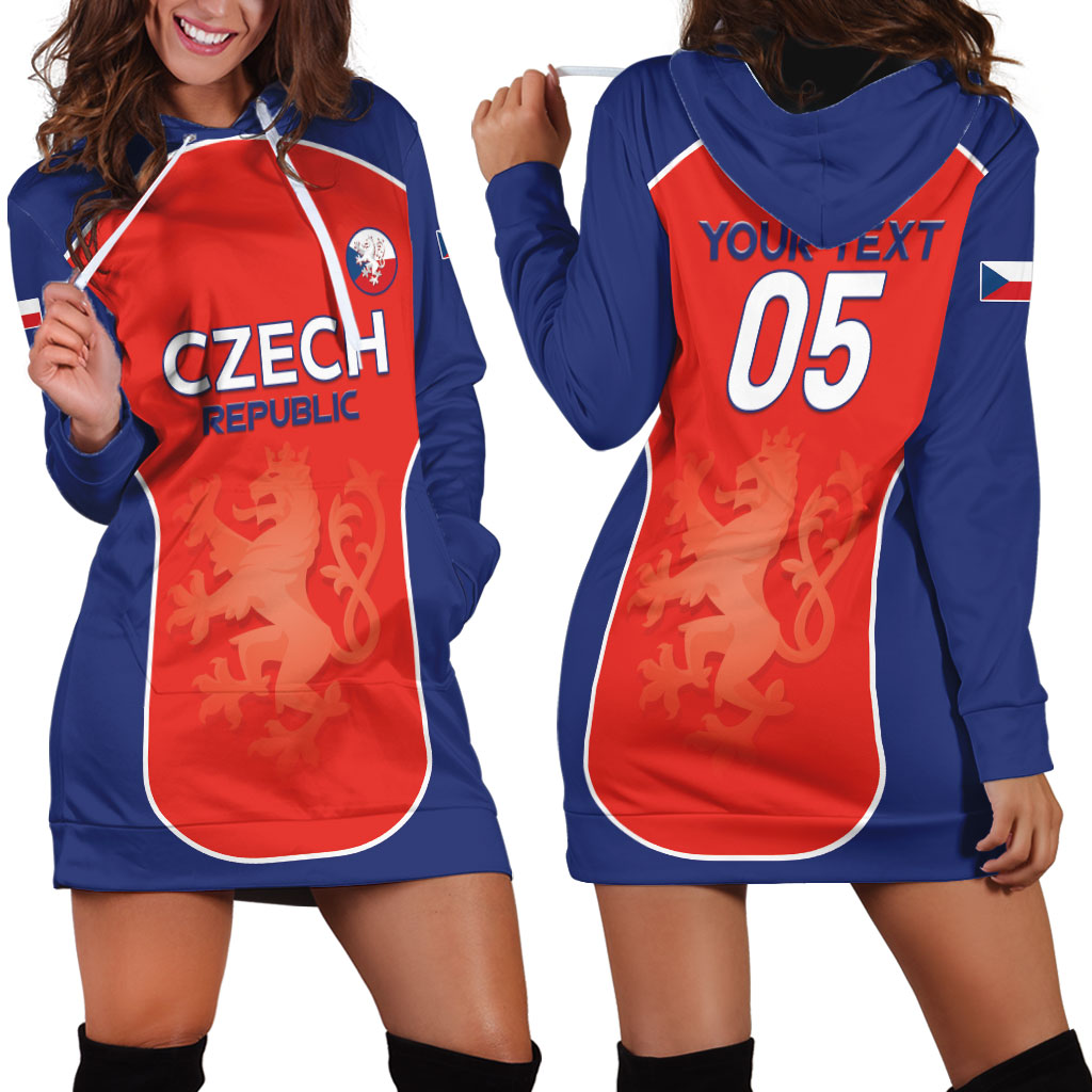 Custom Czechia Football 2026 Hoodie Dress National Lion Unique Style