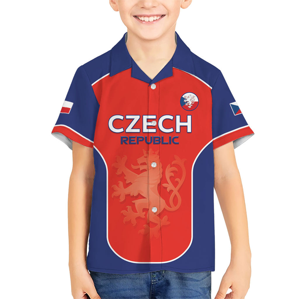 Custom Czechia Football 2026 Kid Hawaiian Shirt National Lion Unique Style