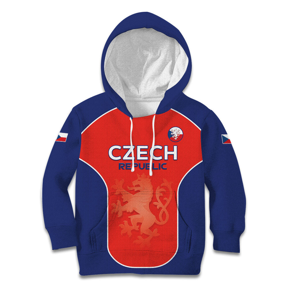 Custom Czechia Football 2026 Kid Hoodie National Lion Unique Style