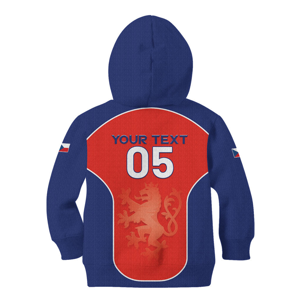 Custom Czechia Football 2026 Kid Hoodie National Lion Unique Style