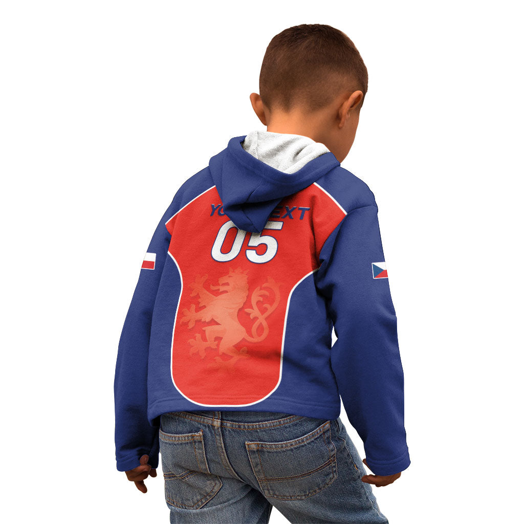 Custom Czechia Football 2026 Kid Hoodie National Lion Unique Style