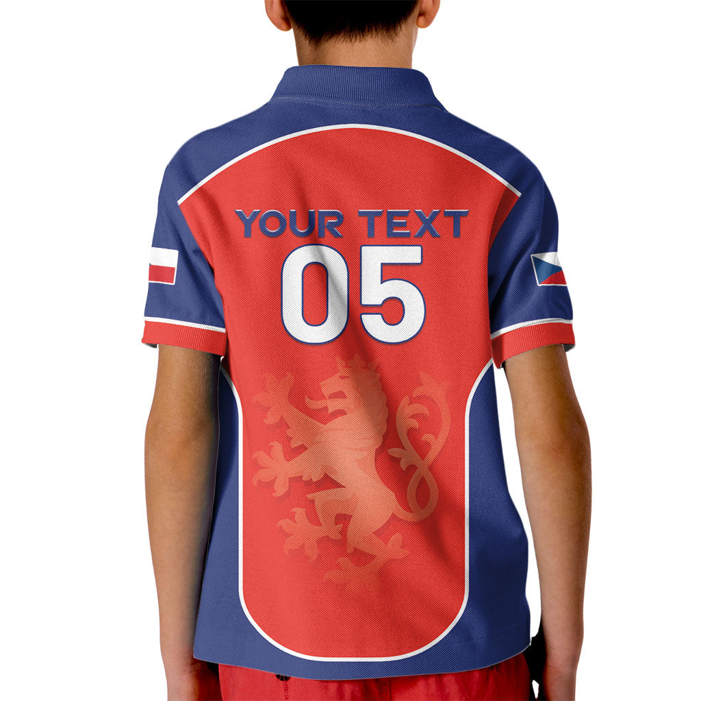 Custom Czechia Football 2026 Kid Polo Shirt National Lion Unique Style