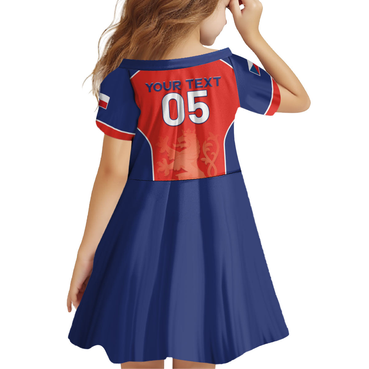 Custom Czechia Football 2026 Kid Short Sleeve Dress National Lion Unique Style