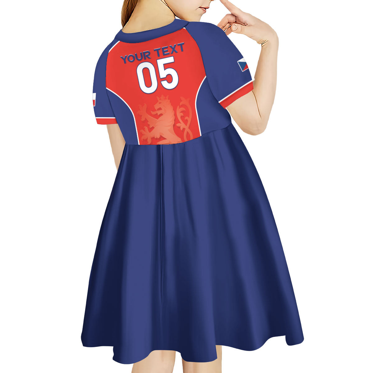 Custom Czechia Football 2026 Kid Short Sleeve Dress National Lion Unique Style