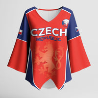 Custom Czechia Football 2026 Kimono Sleeve Blouse National Lion Unique Style