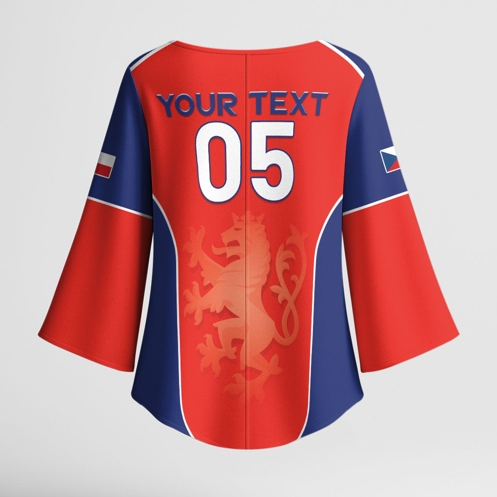 Custom Czechia Football 2026 Kimono Sleeve Blouse National Lion Unique Style