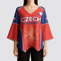 Custom Czechia Football 2026 Kimono Sleeve Blouse National Lion Unique Style