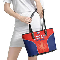 Czechia Football 2026 Leather Tote Bag National Lion Unique Style