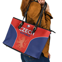 Czechia Football 2026 Leather Tote Bag National Lion Unique Style
