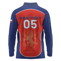 Custom Czechia Football 2026 Long Sleeve Polo Shirt National Lion Unique Style
