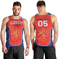 Custom Czechia Football 2026 Men Tank Top National Lion Unique Style