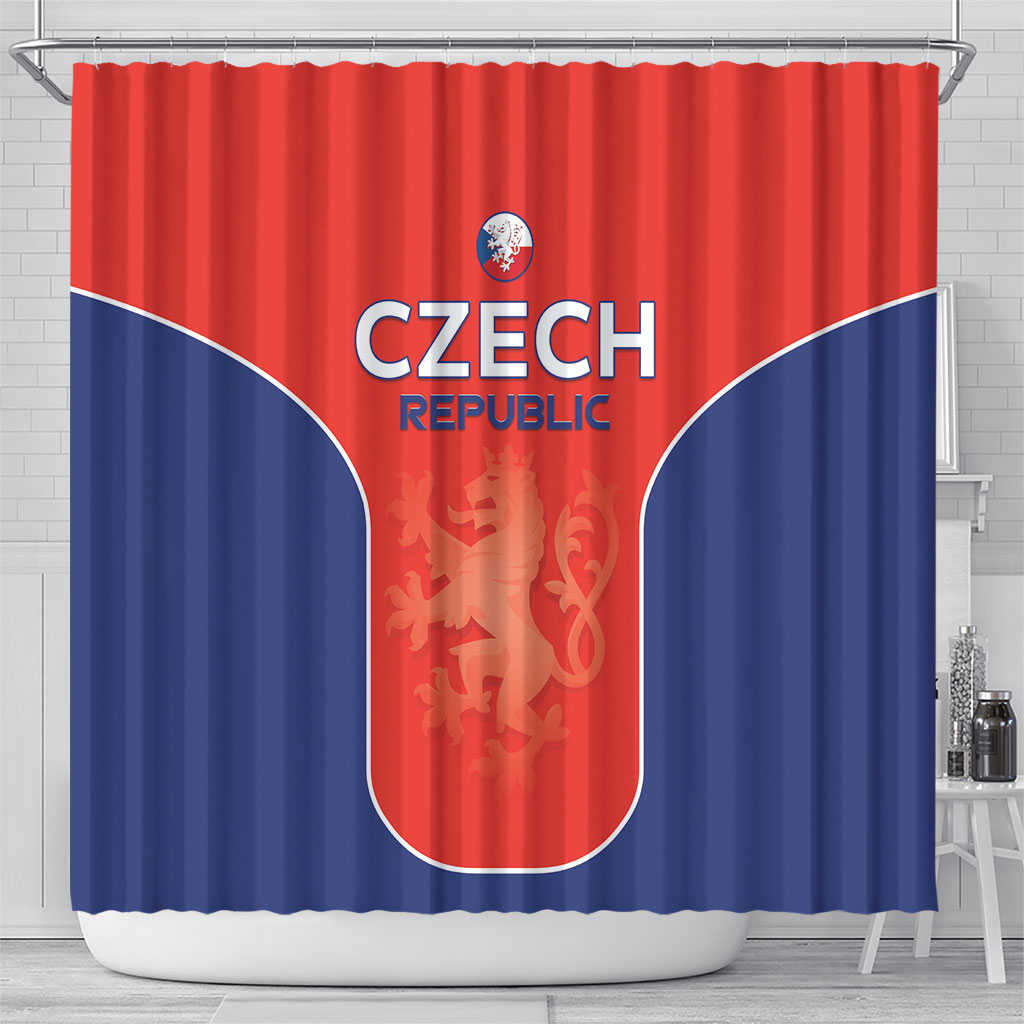Czechia Football 2026 Shower Curtain National Lion Unique Style