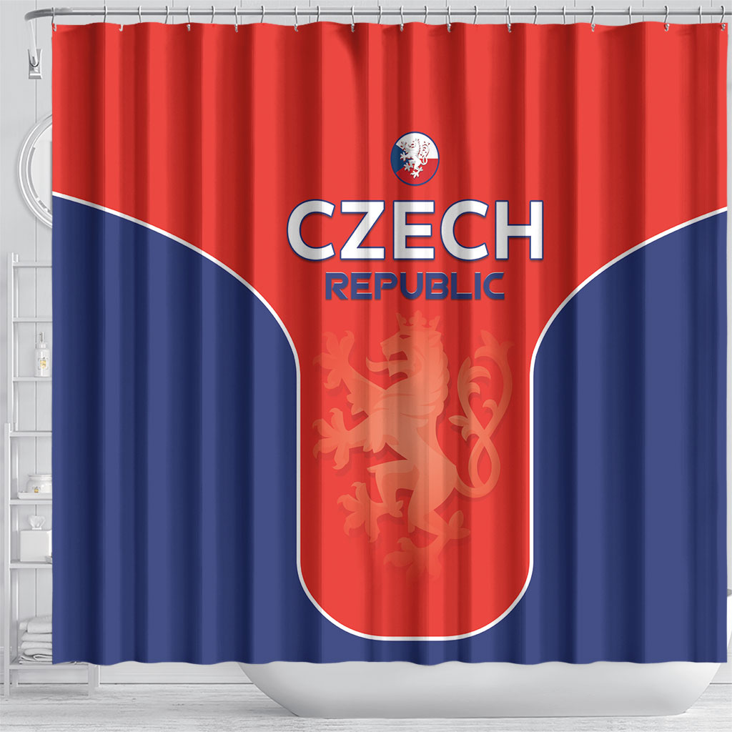 Czechia Football 2026 Shower Curtain National Lion Unique Style