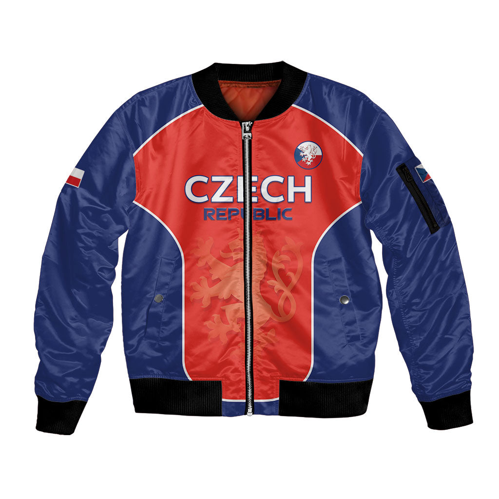 Custom Czechia Football 2026 Sleeve Zip Bomber Jacket National Lion Unique Style
