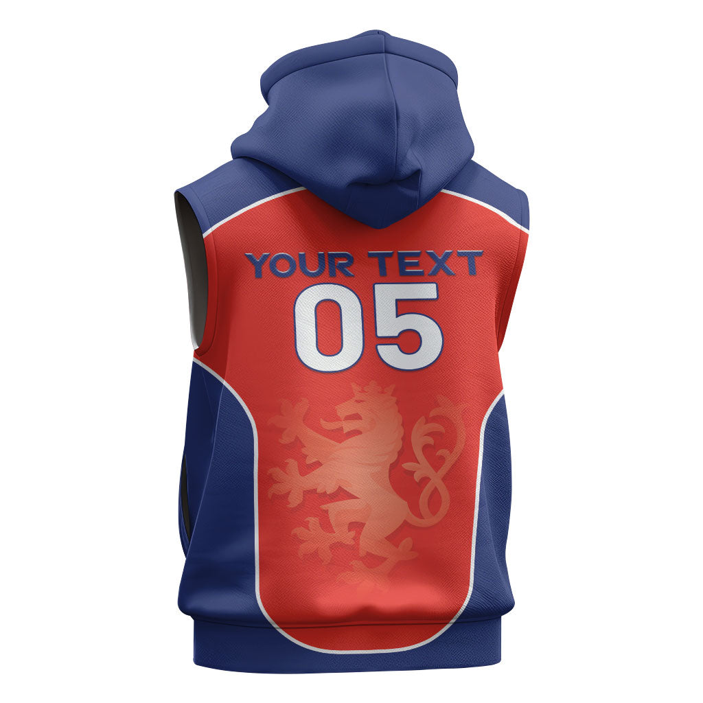 Custom Czechia Football 2026 Sleeveless Hoodie National Lion Unique Style