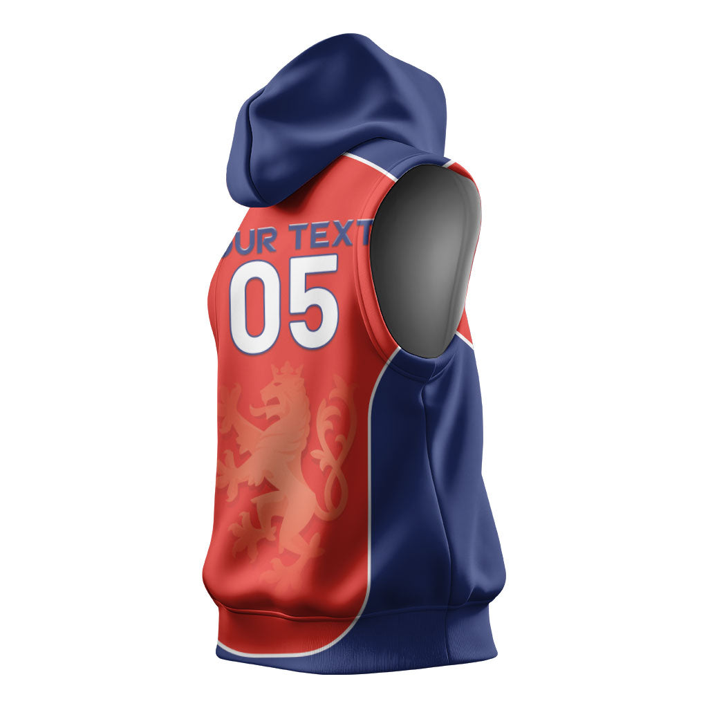 Custom Czechia Football 2026 Sleeveless Hoodie National Lion Unique Style