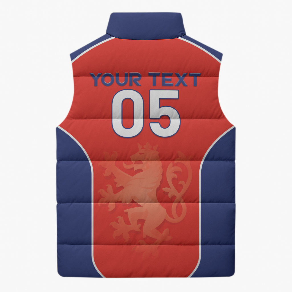 Custom Czechia Football 2026 Sleeveless Puffer Jacket National Lion Unique Style