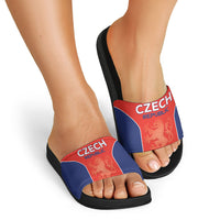 Czechia Football 2026 Slide Sandals National Lion Unique Style