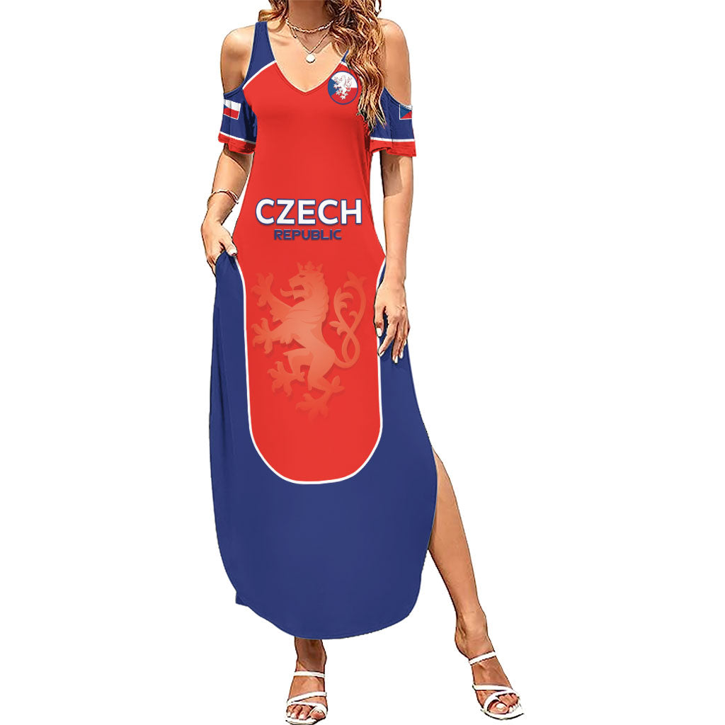Custom Czechia Football 2026 Summer Maxi Dress National Lion Unique Style