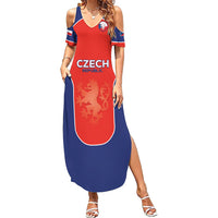 Custom Czechia Football 2026 Summer Maxi Dress National Lion Unique Style