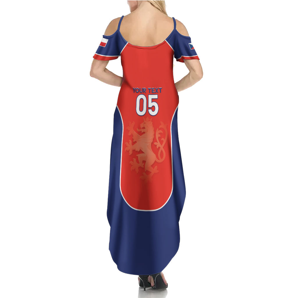 Custom Czechia Football 2026 Summer Maxi Dress National Lion Unique Style