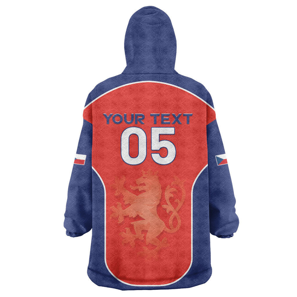 Custom Czechia Football 2026 Wearable Blanket Hoodie National Lion Unique Style