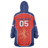 Custom Czechia Football 2026 Wearable Blanket Hoodie National Lion Unique Style
