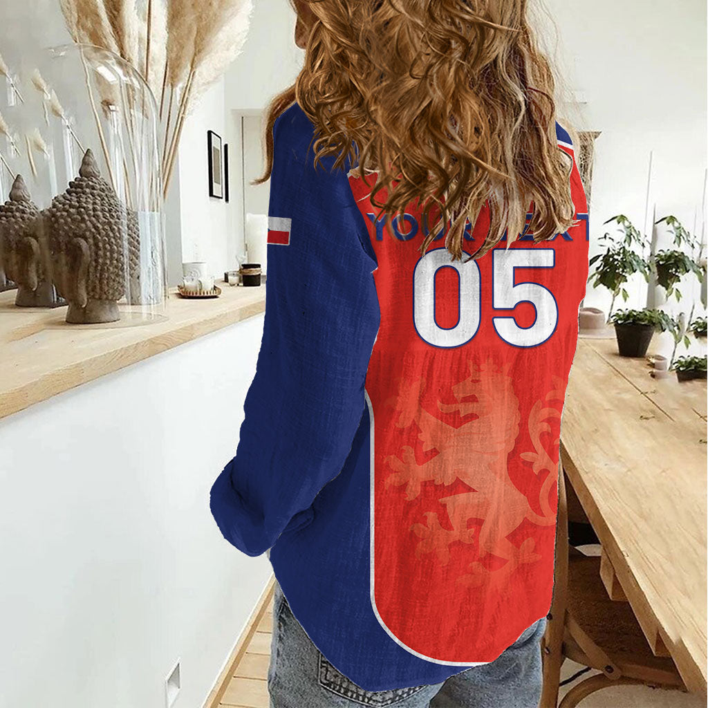 Custom Czechia Football 2026 Women Casual Shirt National Lion Unique Style