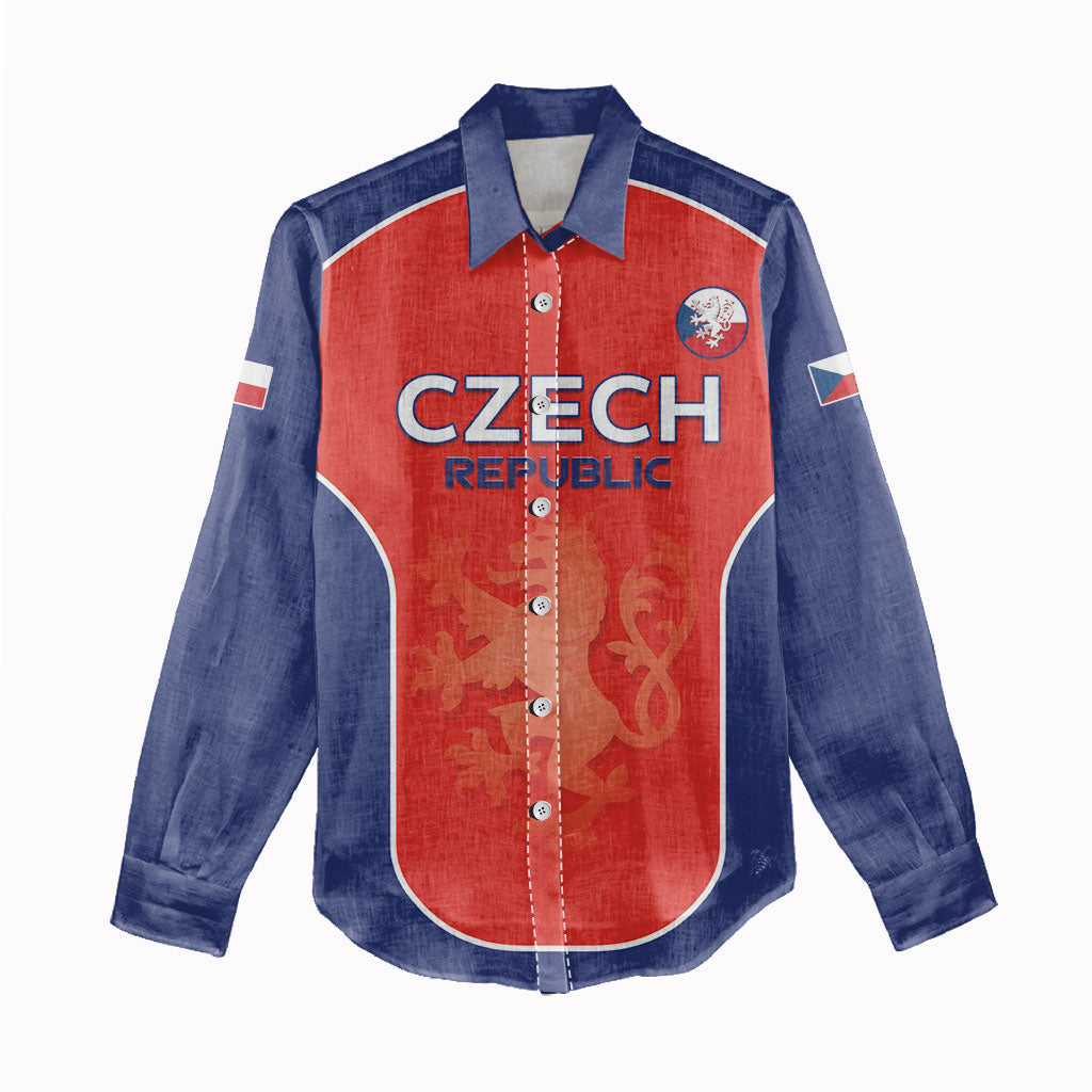 Custom Czechia Football 2026 Women Casual Shirt National Lion Unique Style
