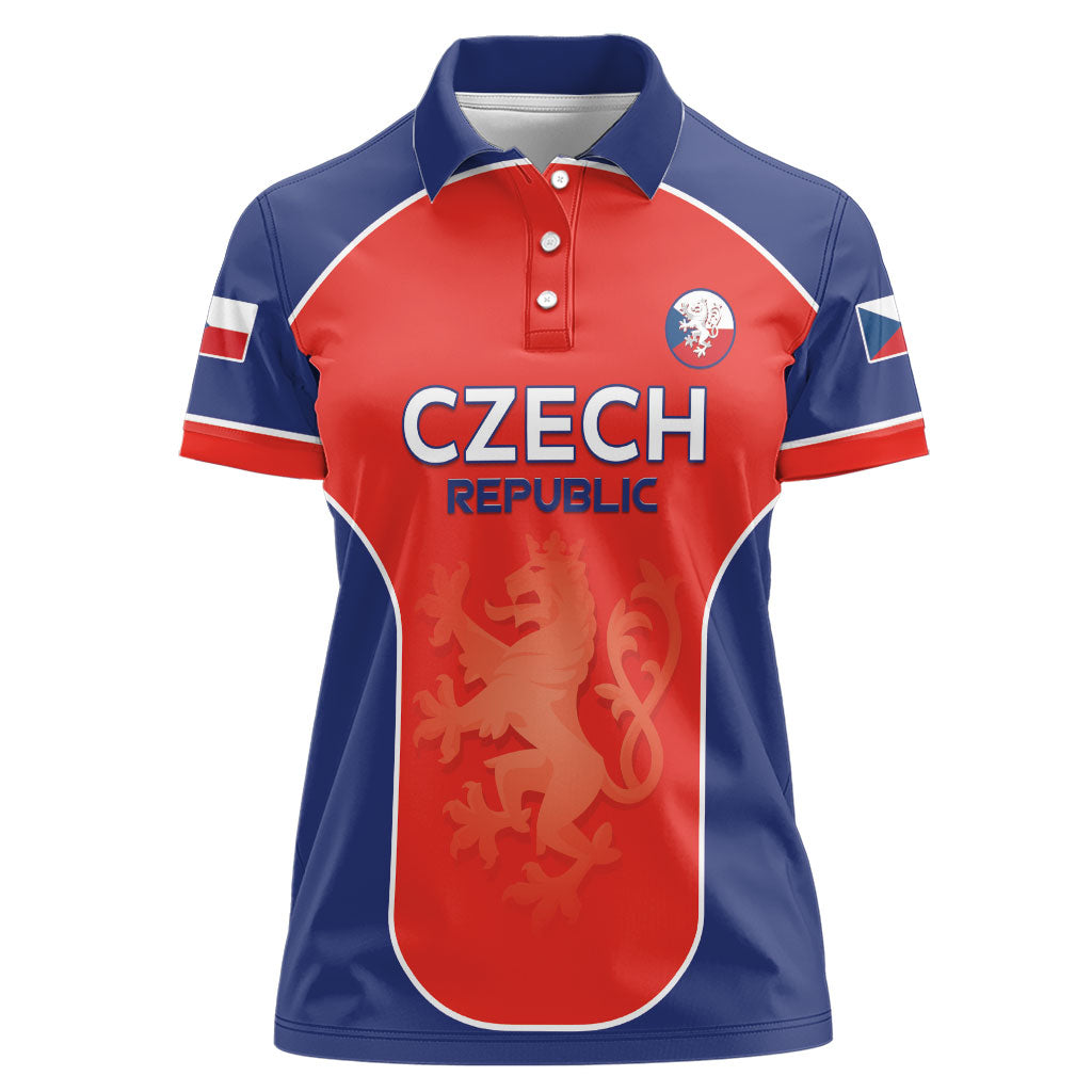 Custom Czechia Football 2026 Women Polo Shirt National Lion Unique Style