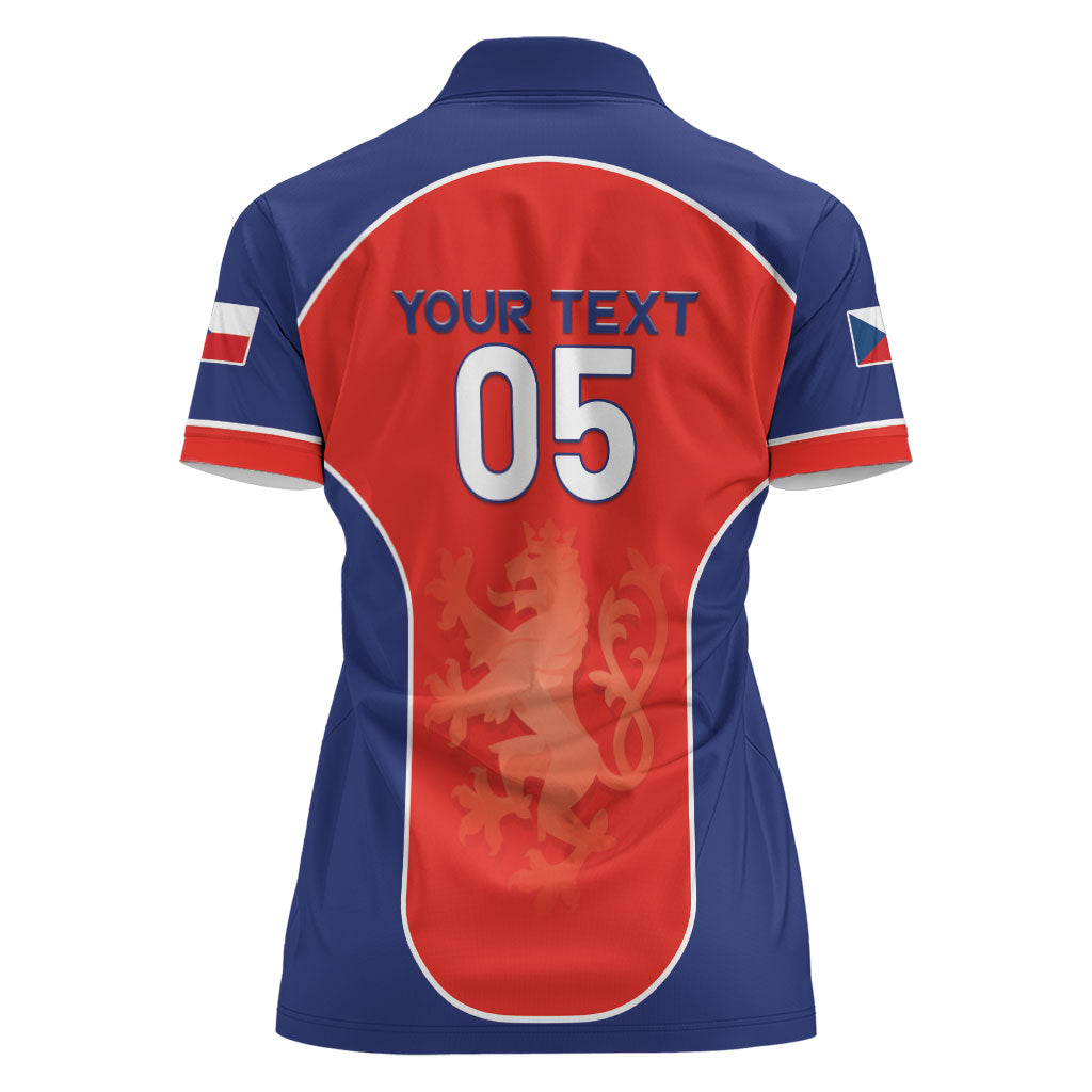 Custom Czechia Football 2026 Women Polo Shirt National Lion Unique Style