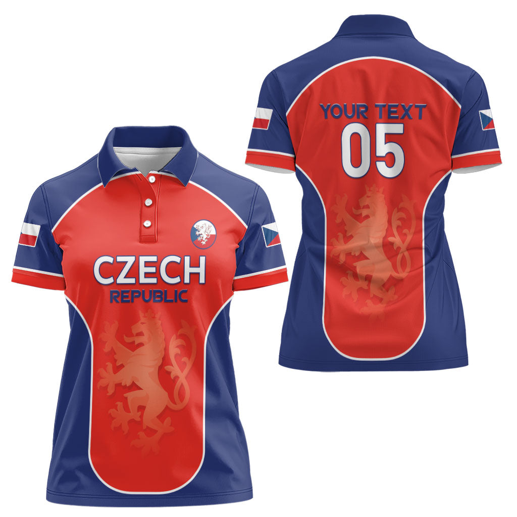 Custom Czechia Football 2026 Women Polo Shirt National Lion Unique Style