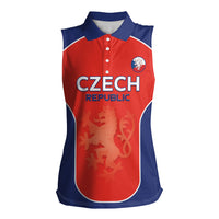 Custom Czechia Football 2026 Women Sleeveless Polo Shirt National Lion Unique Style